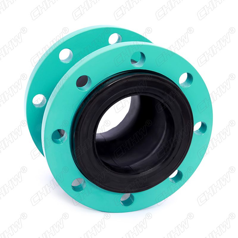 DN100可曲撓單球體橡膠軟接頭(經緯線橡膠接頭)